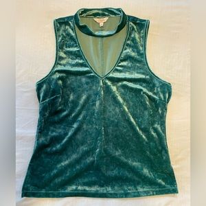 Candies Crushed Velvet Teal Choker
Sleeveless Top JUNIORS SIZE Large